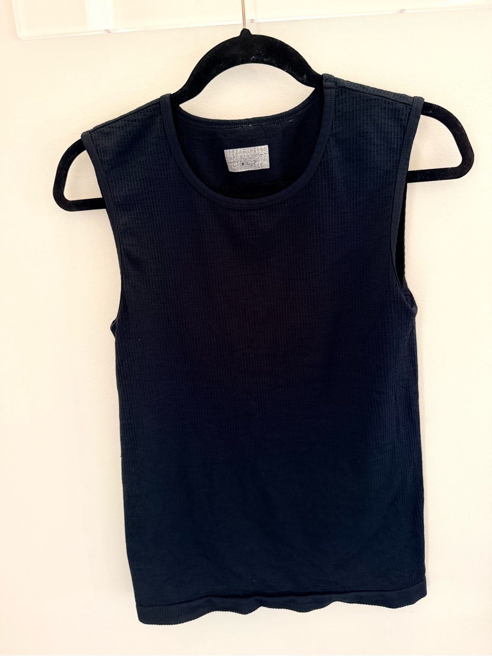 Athleta Black Ribbed Tank Top
